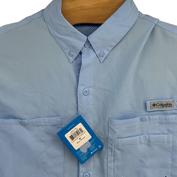 Columbia Other - Columbia PFG Crystal Springs Mens M Light Blue Long Sleeve Fishing Shirt XM7102